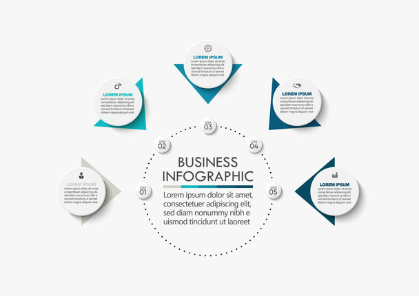 Presentazione business infografica modello - Vettoriali, immagini