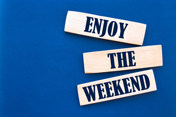 Text sign showing Enjoy The Weekend - Foto, immagini