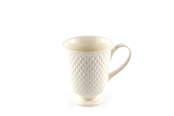 Taza de café blanco sobre fondo blanco - Foto, Imagen