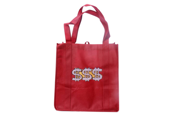 Shopping Bag. Cloth Shopping Bag. Reusable Shopping bag. colorful shopping bag. Tote bag. Canvas Shopping Bag. Cotton Bag. Fabric shopping bag for shopping. Reusable sack. Isolated on white. Room for text. Clipping Path. Alternative to plastic. reuse - Photo, Image