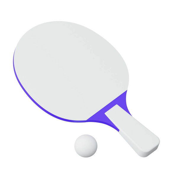 Icône de ping-pong rendu 3d isolée sur fond blanc - Photo, image