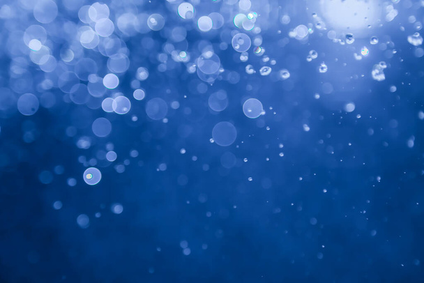 blue bokeh water with light background - Photo, Image