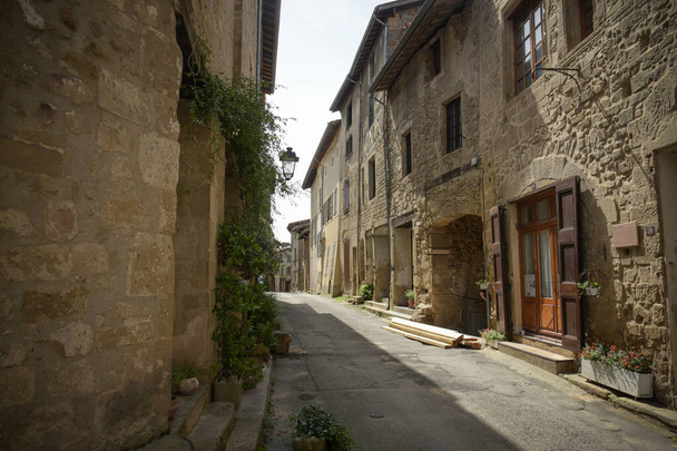 old street on saint antoine l'abbaye in vercors - Photo, Image