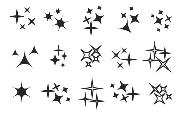 Vector sparkles icon set. Star element - Vector, Image