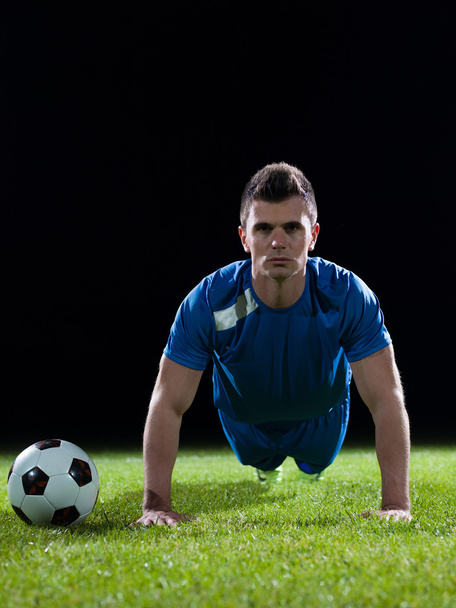 Soccer player and ball - Valokuva, kuva