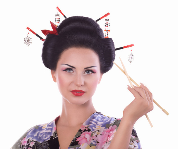 Japán gésa nő - Fotó, kép