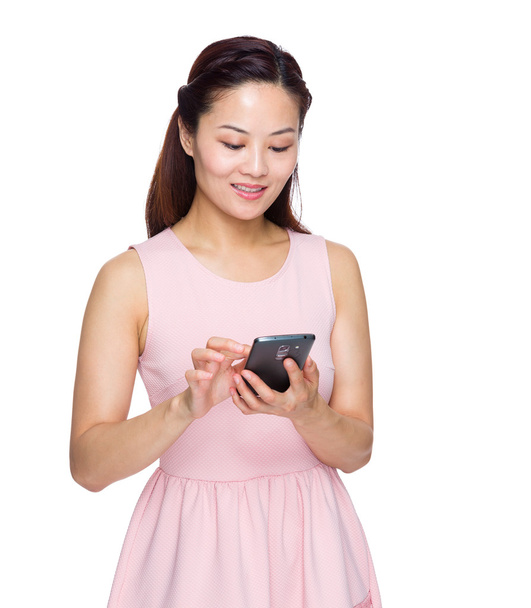 Asian woman use mobile phone - Photo, Image