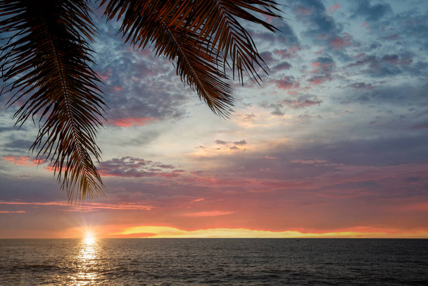 Híres Puerto Vallarta naplementék a tengeri sétányon, El Malecon, óceánra néző, strandok, festői tájak szállodák és városi kilátást - Fotó, kép