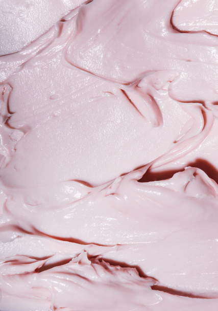 close-up vista de creme rosa grosso, fundo textura cosmética - Foto, Imagem