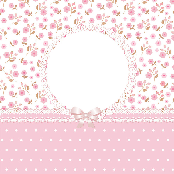 Pink floral background - Διάνυσμα, εικόνα