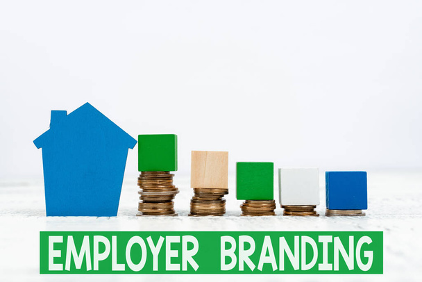 Inspiration showing sign Employer Branding. Business overview process of articulating your company s is unique message Selling Land Ownership, Investing On New Property, Creating Sale Contract - Foto, Bild