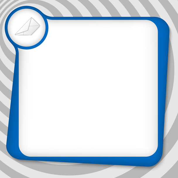 blue box for entering text with envelope - Vecteur, image