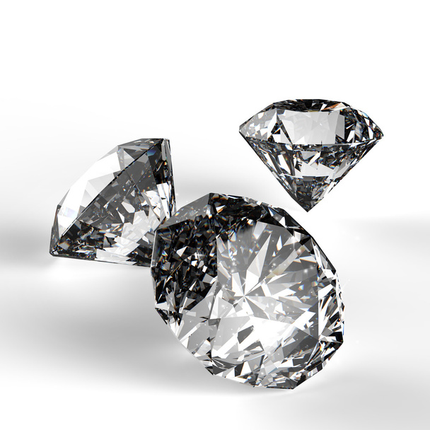 διαμάντια 3d στη σύνθεση ως έννοια  - Φωτογραφία, εικόνα