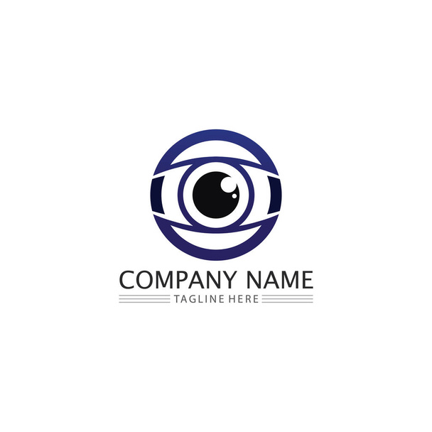 icona dell'occhio e logo di design della visione segno isolato simbolo vettore Intuizione e spiritualità - Vettoriali, immagini