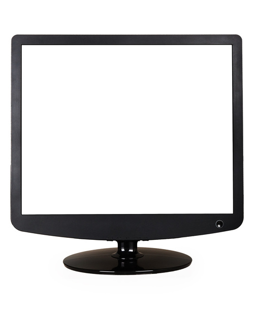 Computerdisplay mit leerem weißen Bildschirm - Foto, Bild