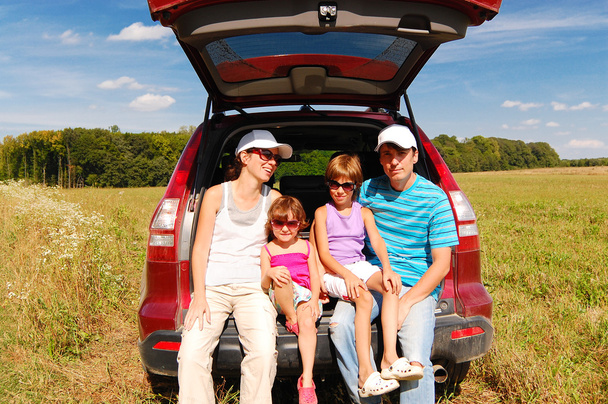 Family car trip on summer vacation - Фото, изображение