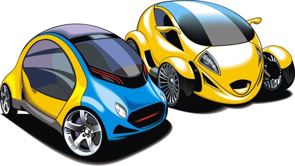 auto's van de toekomst (mijn oorspronkelijke auto ontwerp) - Vector, afbeelding
