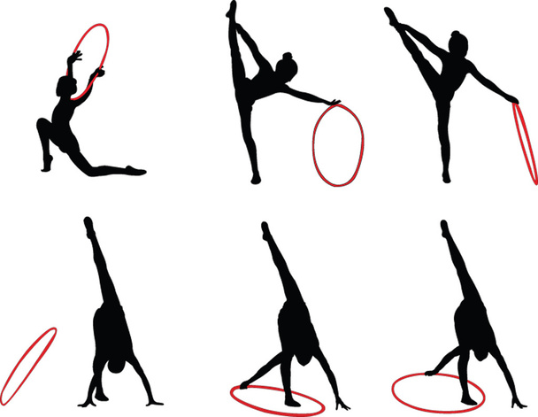 Гімнастика дівчина - вектор
 - Вектор, зображення