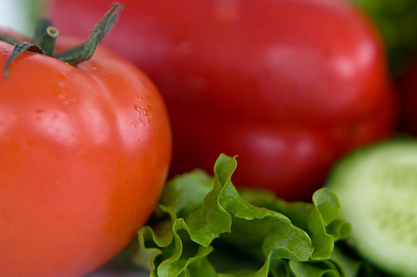 Pepper lettuce tomato cucumber - Foto, Imagem