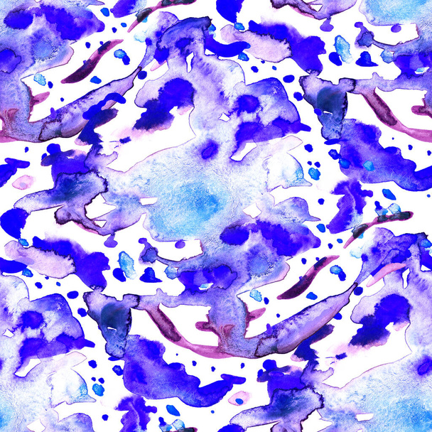  Watercolor abstract seamless pattern. Creative texture with bright abstract hand drawn elements. Abstract colorful print. - Foto, imagen
