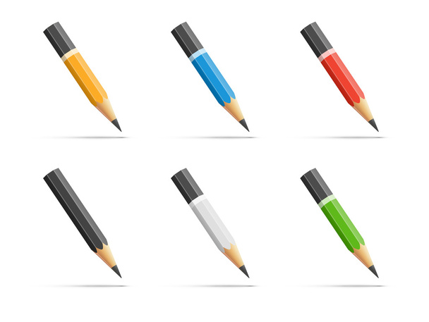 Pencils icon set - Vecteur, image