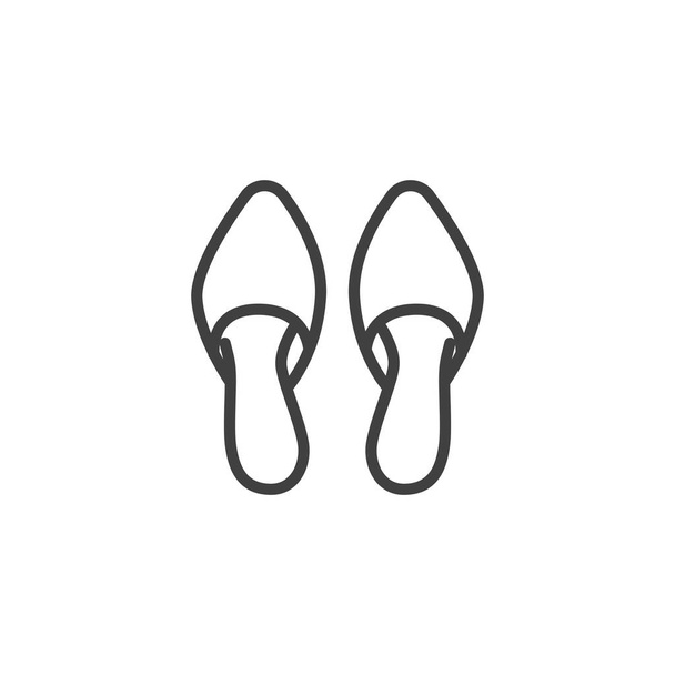 Women sandals line icon - Vektor, obrázek