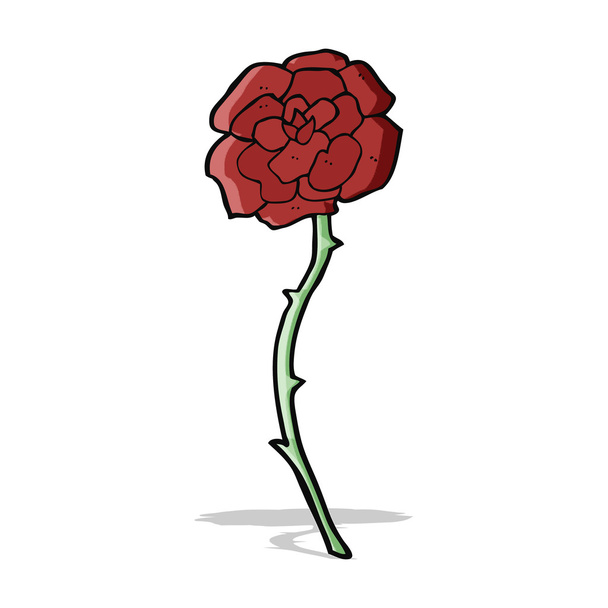 tatuaż róża kreskówka - Wektor, obraz