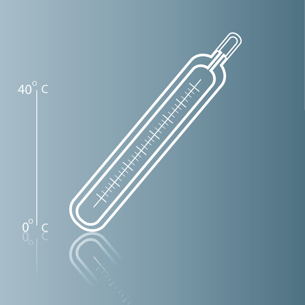 Medical thermometer web icon . - Vector, afbeelding
