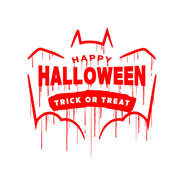 Happy halloween trick or treat  lettering. Happy halloween text banner. - Vektori, kuva