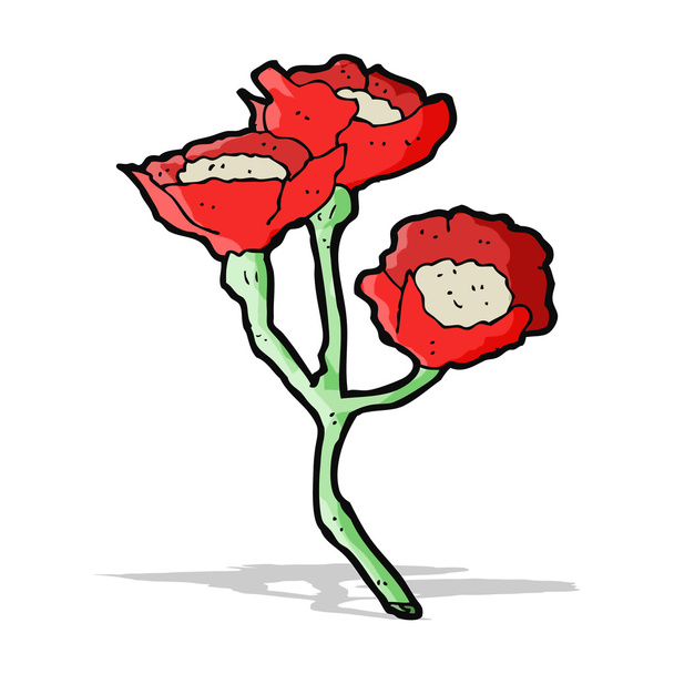 Карикатурные цветы
 - Вектор,изображение