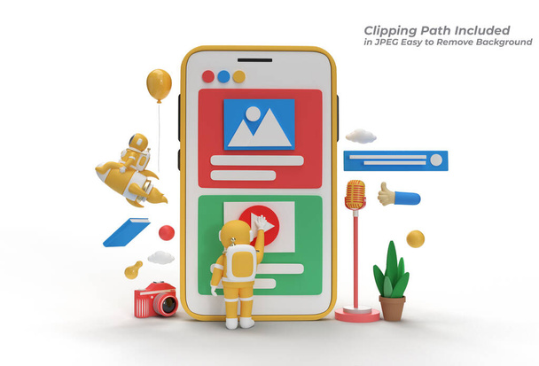 Creative Play video buttoon web-kehityksen banneri, markkinointimateriaali Pen Tool Created Clipping Path Mukana JPEG Helppo yhdistää. - Valokuva, kuva