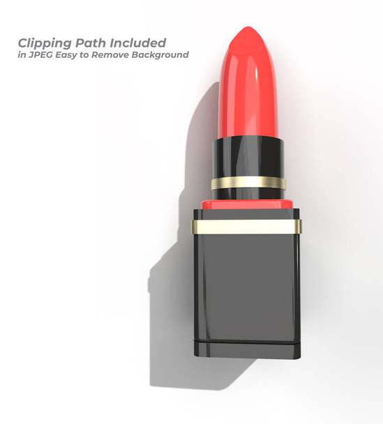 Mockup of Lipsticks Minimális Podium jelenet a kijelzőre Termékek Hirdetéstervezés Pen Tool Created Clipping Path Tartalmazza a JPEG könnyen kompozit. - Fotó, kép