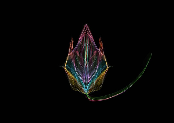 liść kolorowy futurystyczny kształt - Zdjęcie, obraz