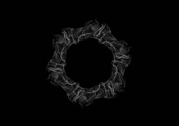 anillo humo aislado textura - Foto, imagen