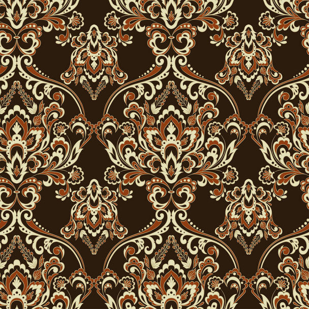 Vector Baroque floral pattern. classic floral ornament. vintage texture for wallpapers, textile, fabric - Вектор,изображение
