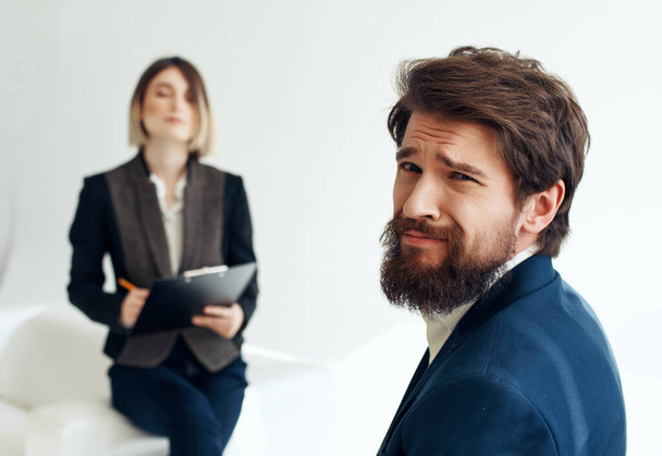 business men and women office job interview team - Foto, imagen