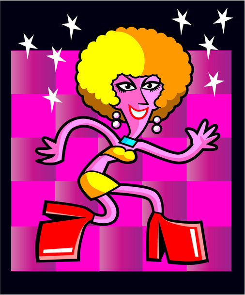 Disco tekenfilms - Vector, afbeelding