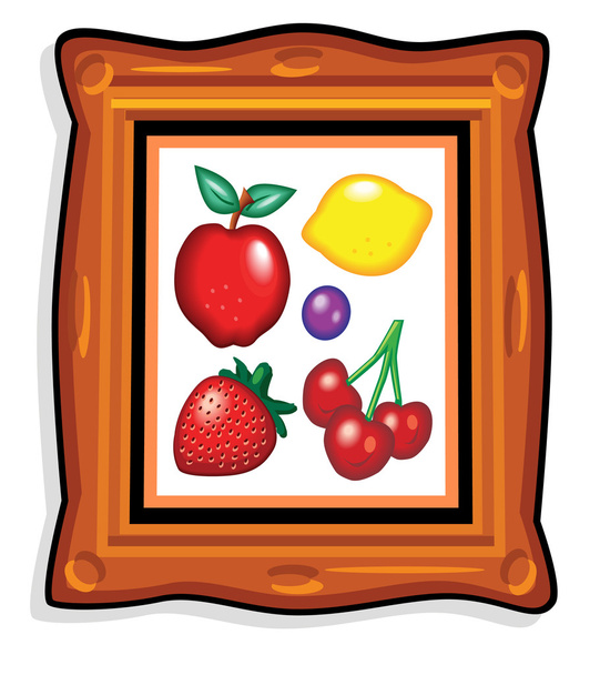 vers fruit cartoon - Vector, afbeelding