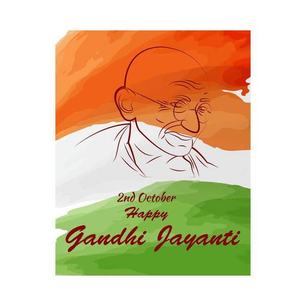 Vektor-Illustration für glücklichen Gandhi Jayanti-2.Oktober - Vektor, Bild