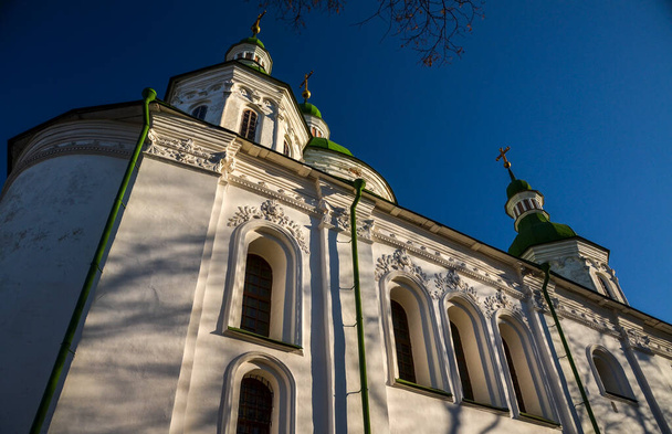 Medieval monastery with famous Cyril's Church is one of the oldest temples in Kyiv, Ukraine - Photo, Image