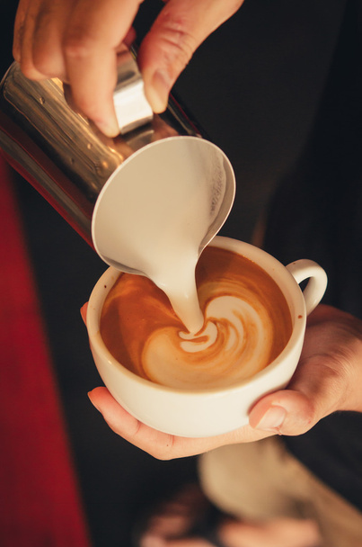 latte art coffee - Φωτογραφία, εικόνα