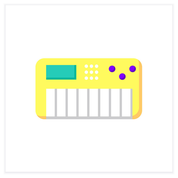 Synthesizer platte pictogram - Vector, afbeelding