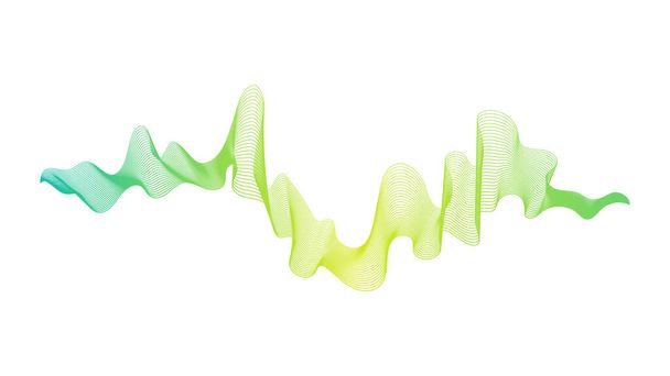 Абстрактний фон з градієнтними лініями зеленої хвилі на білому тлі. Сучасні технології фоновий, хвильовий дизайн. Векторні ілюстрації
 - Вектор, зображення