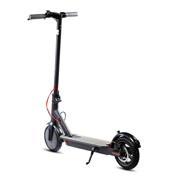 Electric folding scooter in black color - Zdjęcie, obraz
