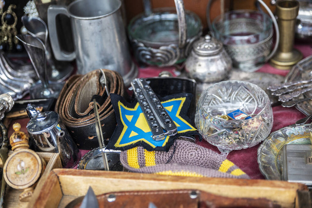 Flea market in the Plac Nowy that showcase an assortment of antiques in Krakow, Poland - Photo, Image