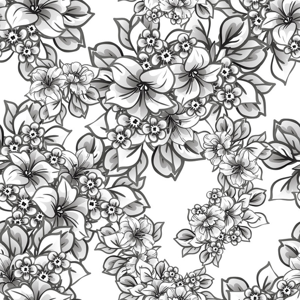 beautiful flowers, background, vector illustration - Vektör, Görsel