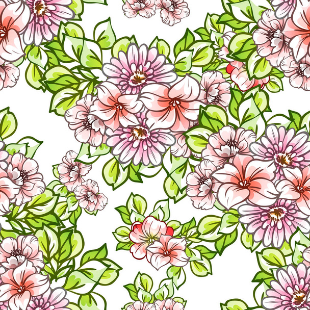 beautiful flowers, background, vector illustration - Vecteur, image