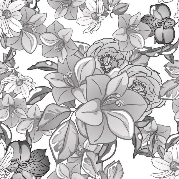 beautiful flowers, background, vector illustration - Vettoriali, immagini