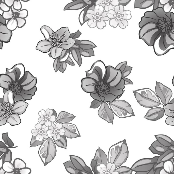 beautiful flowers, background, vector illustration - Vetor, Imagem