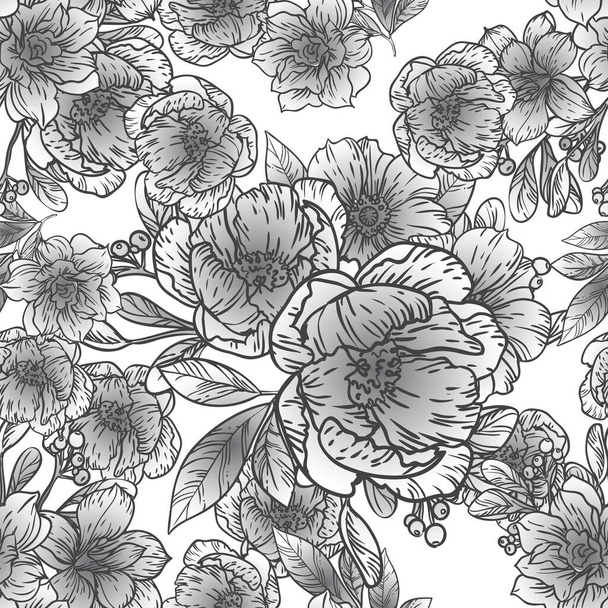 beautiful flowers, background, vector illustration - Vektor, obrázek